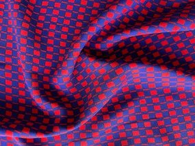 1 1-2 Yard Panel - Heavier Op Art-influenced Viscose & Silk  (Made in Italy)