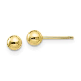 10k Polished 4mm Ball Post Earrings