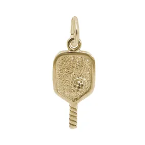 10K Yellow Gold Pickleball Paddle Charm