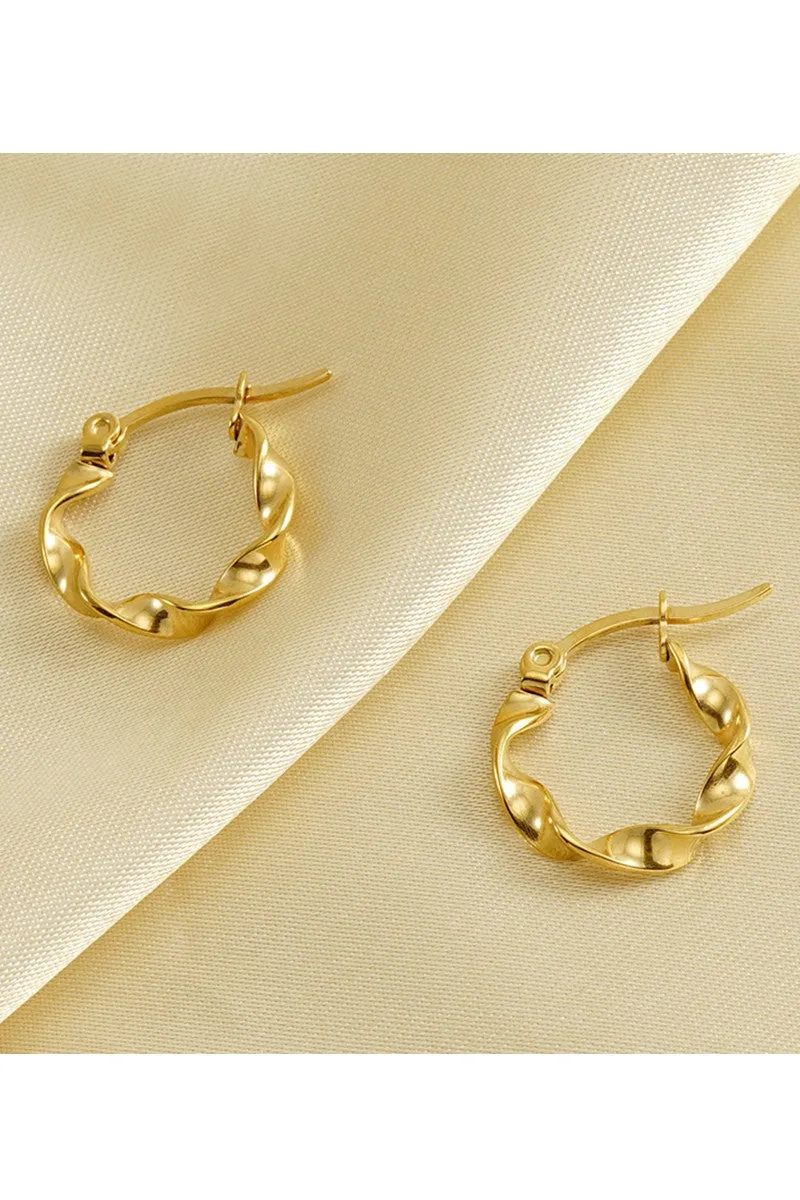 18K GOLD PLATED STAINLESS STEEL EARRINGS, SIZE