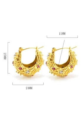 18K GOLD PLATED STAINLESS STEEL EARRINGS