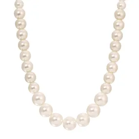 1928 Jewelry Classic Graduated Glass Faux Pearl Strand Necklace 18"