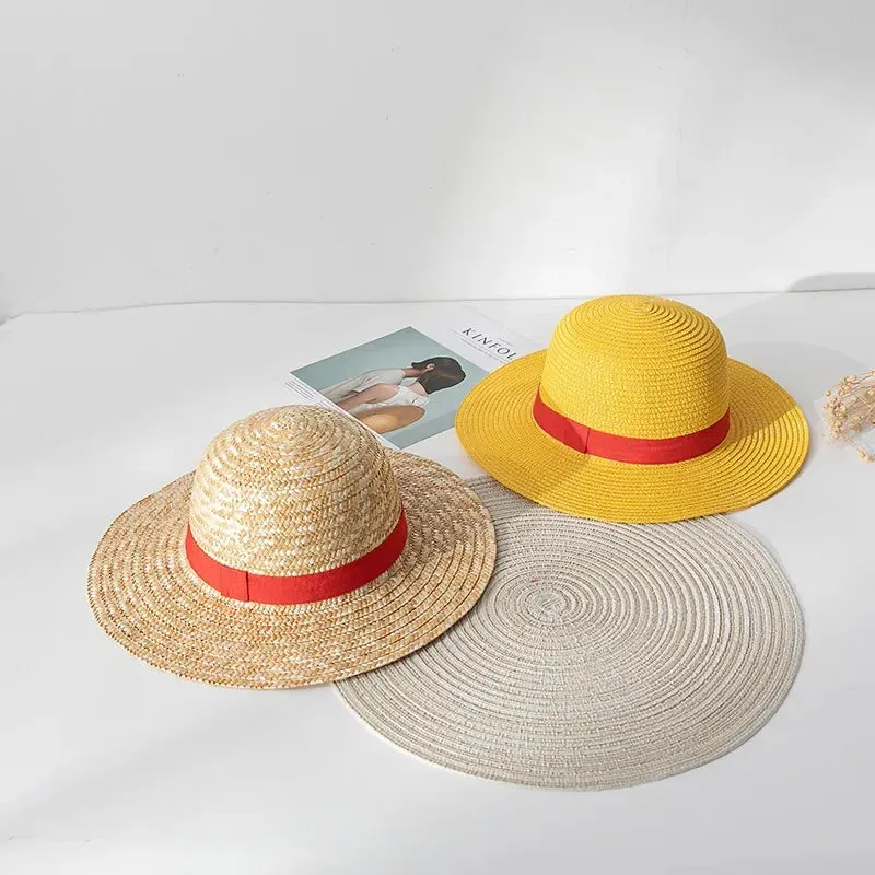 2024 Luffy Straw Hat Cosplay Sun Hat - Anime Cartoon Accessories