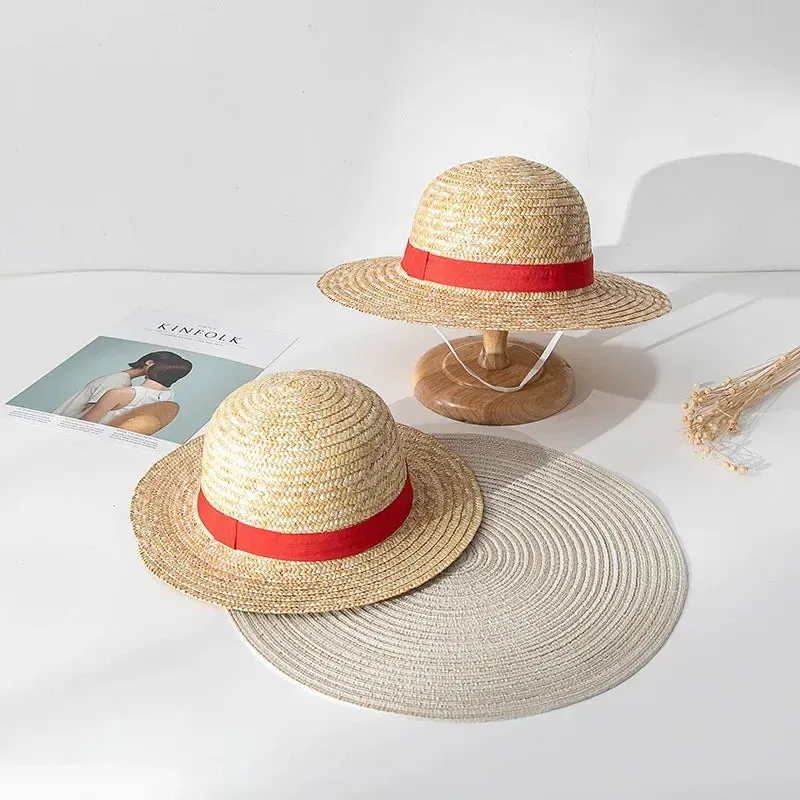 2024 Luffy Straw Hat Cosplay Sun Hat - Anime Cartoon Accessories