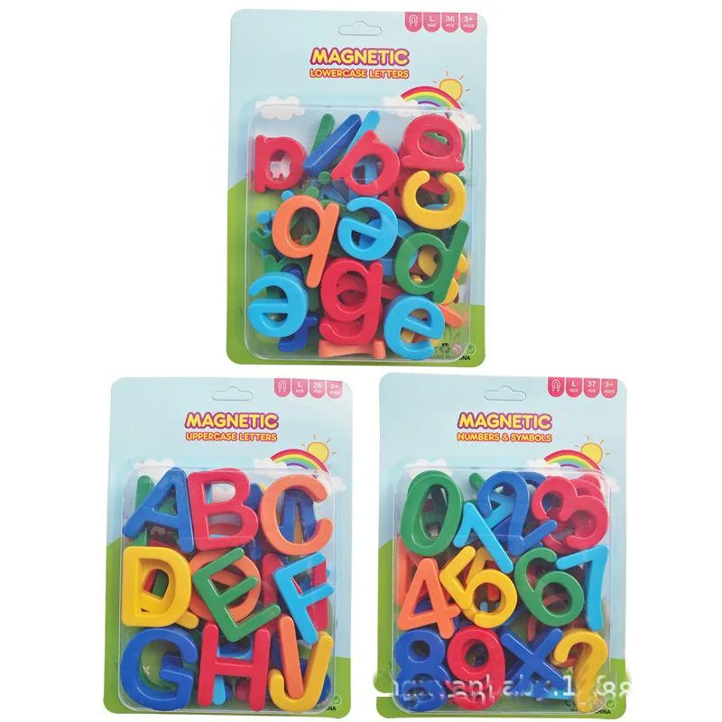 26pcs Magnetic Learning Alphabet Letters Plastic Refrigerator Stickers Toddlers Kids Learning Spelling Counting Educational Toys