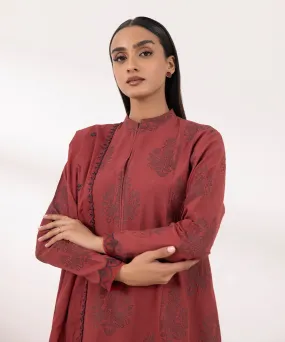 3 Piece - Embroidered Jacquard Suit