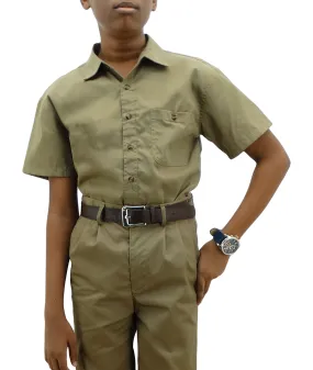 370-KS, Genuine Diamond Stitch Uniform Khaki Shirt