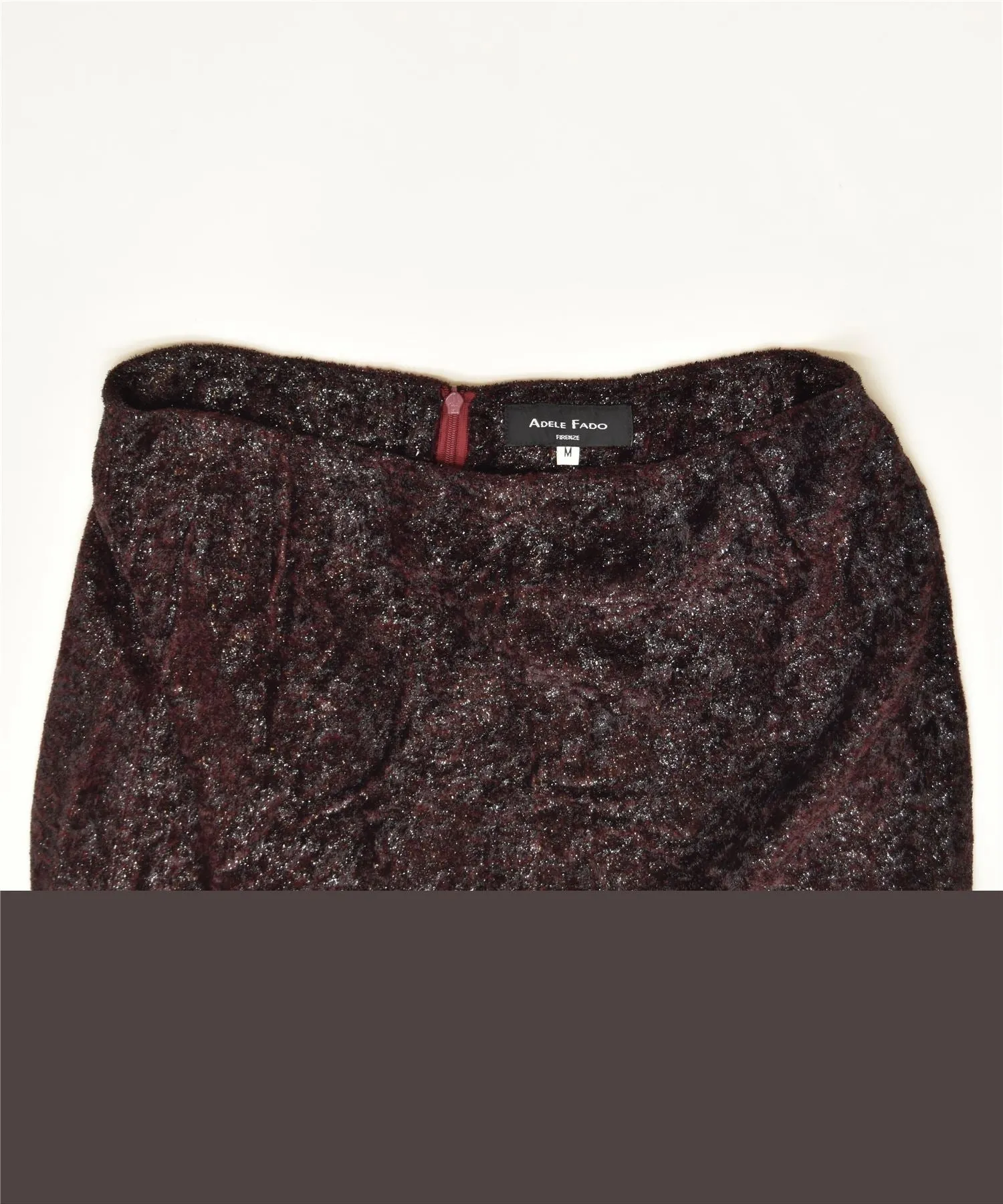 ADELE FADO Womens Mini Skirt UK 12 Medium W30 Burgundy Viscose Designer