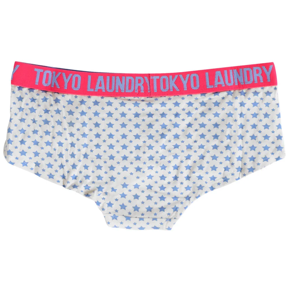 Adeline (3 Pack) Assorted Print Short Briefs In Blue / Pink / Ivory - Tokyo Laundry