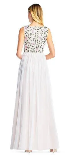 Adrianna Papell AP1E203409 Adrianna Papel Long Formal Prom Dress Ivory Multi