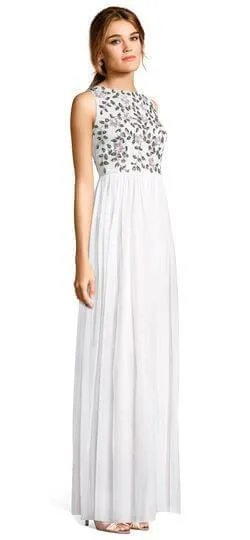 Adrianna Papell AP1E203409 Adrianna Papel Long Formal Prom Dress Ivory Multi