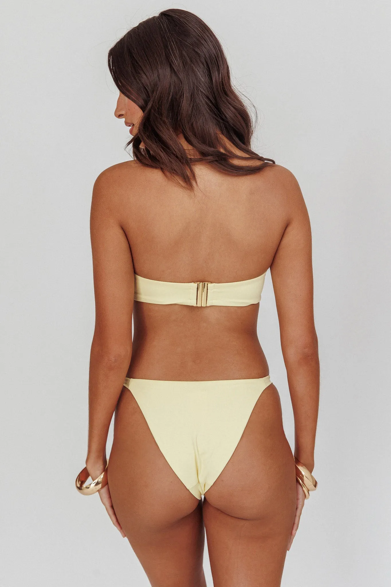 Agape Bandeau O-Ring Bikini Top Butter