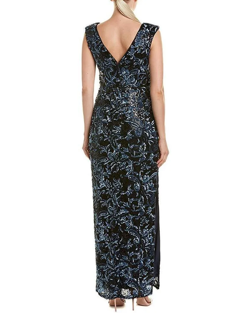 Aidan by Aidan Mattox Long Formal Sequin Embellished Gown