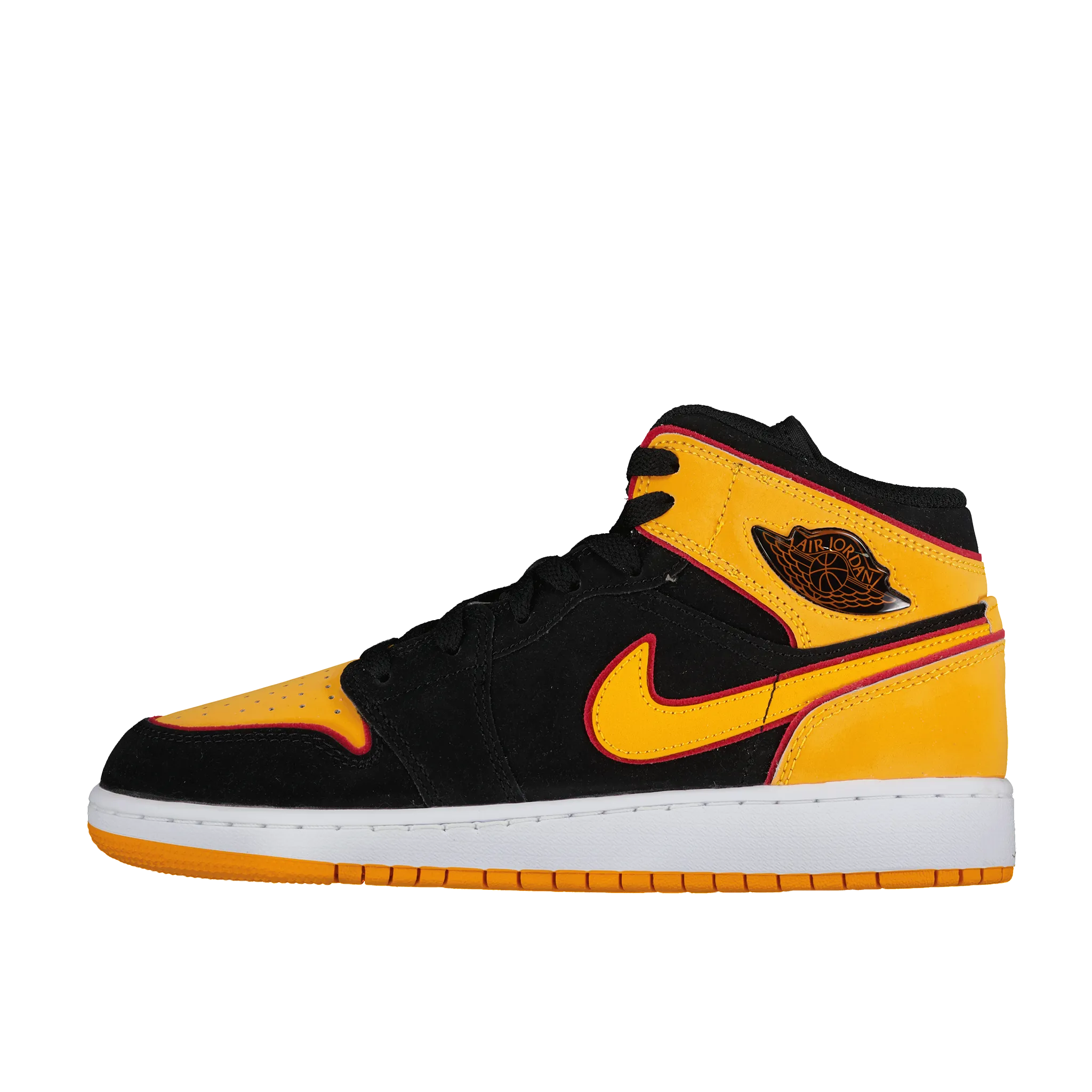 Air Jordan 1 Mid 'Black/Orange' (GS)