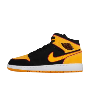 Air Jordan 1 Mid 'Black/Orange' (GS)