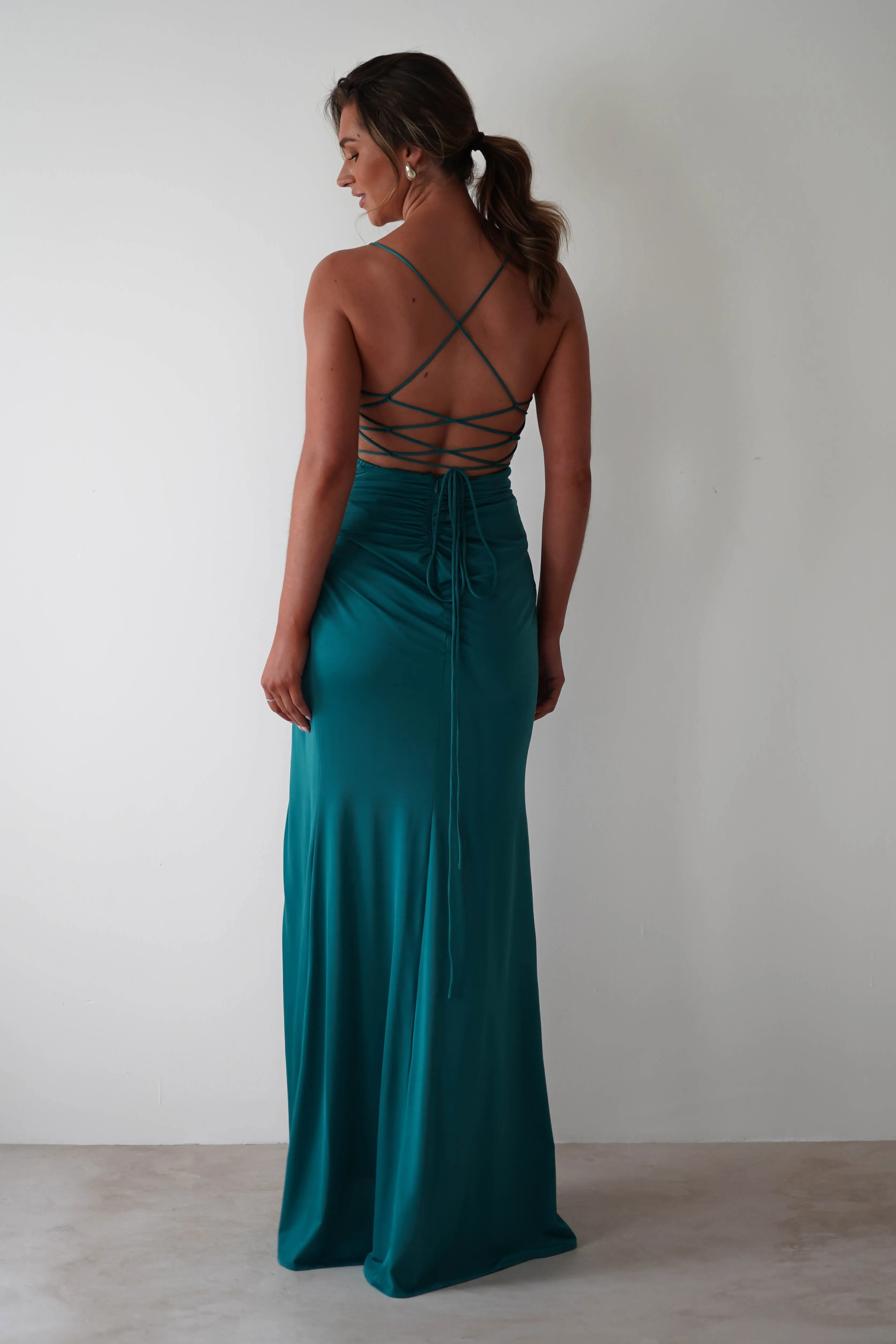 Aldina Soft Bodycon Dress | Teal