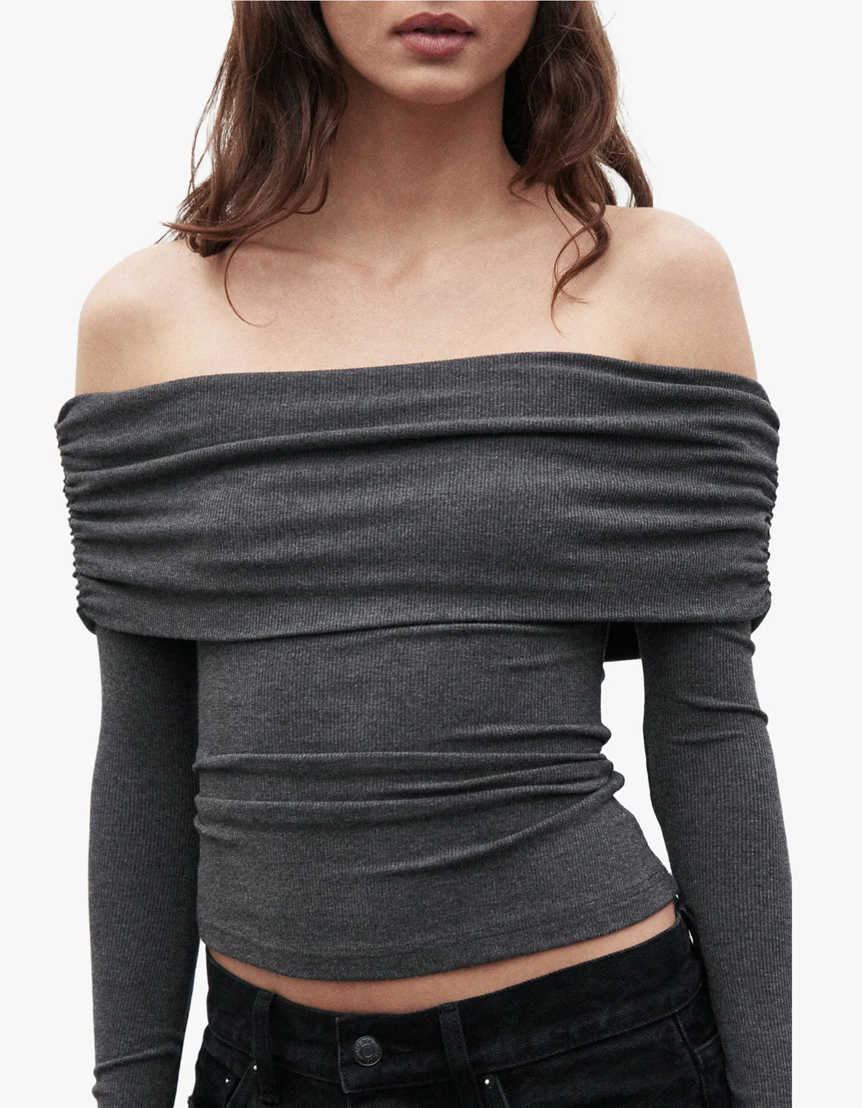 Alessandra Top - Heather Grey