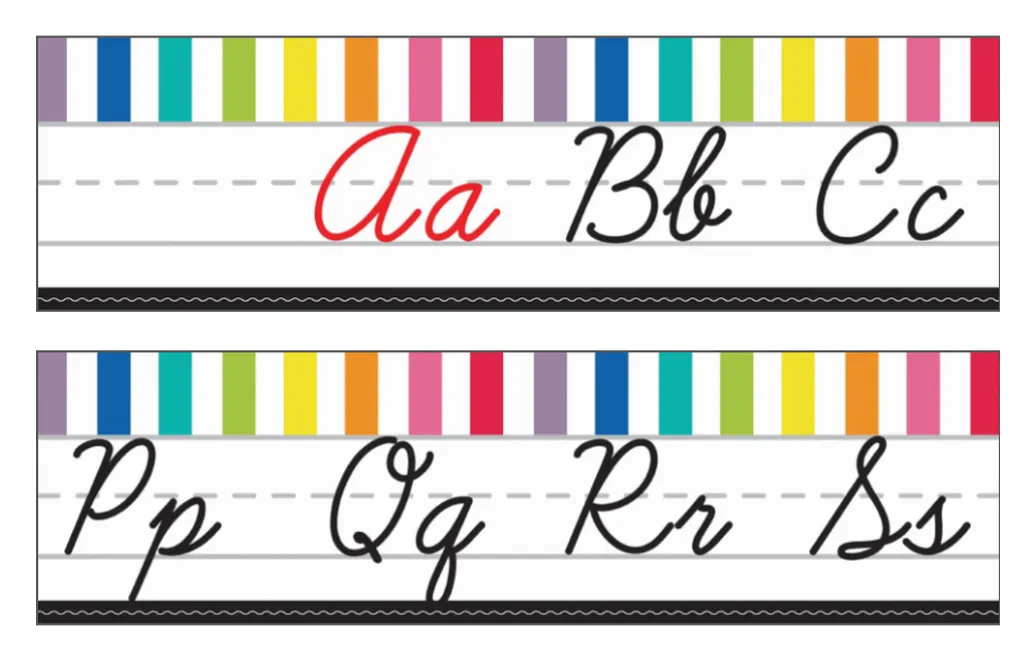 Alphabet Lines Cursive | Just Teach  | UPRINT | Schoolgirl Style