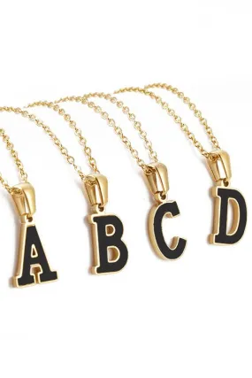 ALPHABET PENDANT FASHION NECKLACE