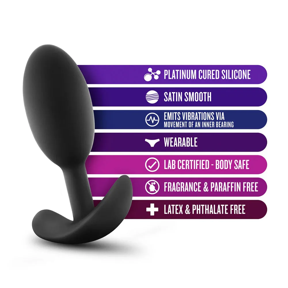 Anal Adventures Vibra Slim Platinum Silicone Butt Plug - Medium