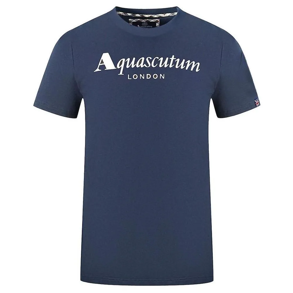 Aquascutum Elegant Cotton Tee with Iconic Flag Detail