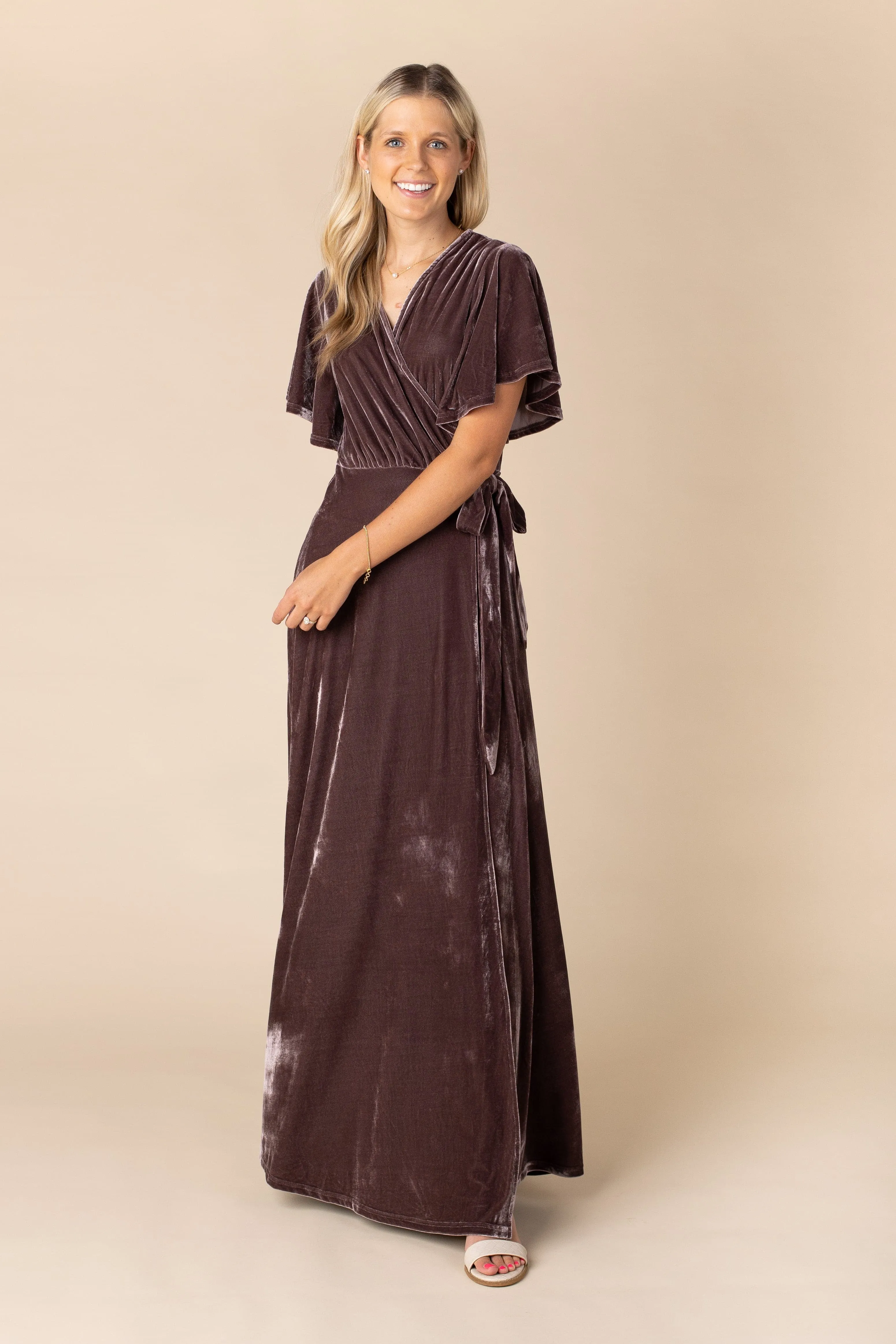 Arbor Velvet Wrap Maxi - Lt Purple