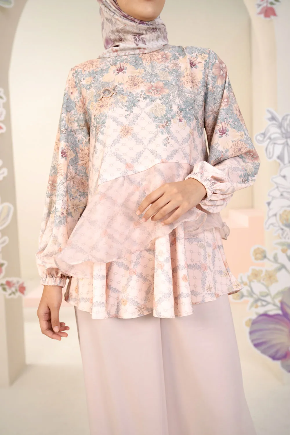 Ariana Blouse Aqua Lullaby