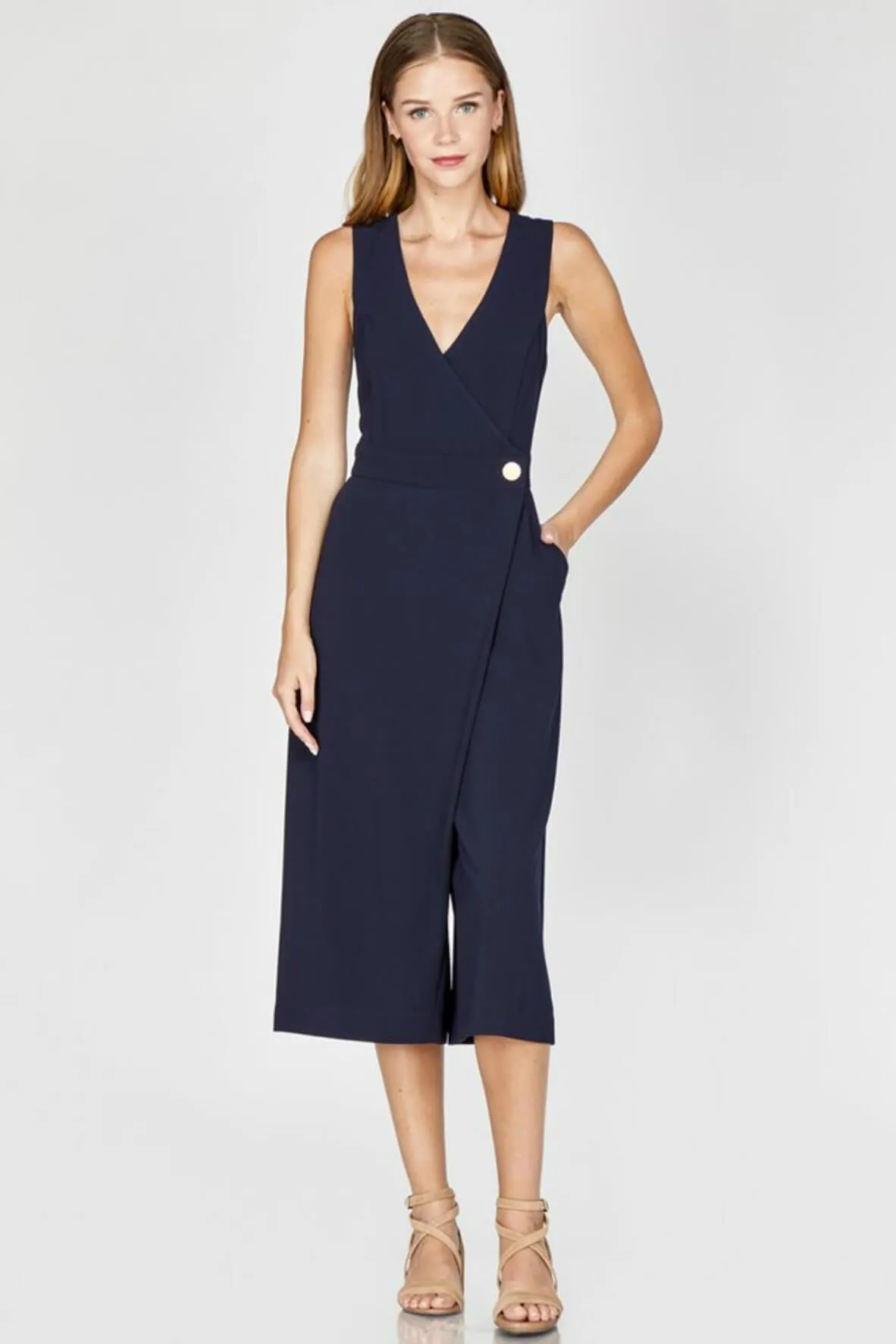 Aspen Woven Side Button Culotte