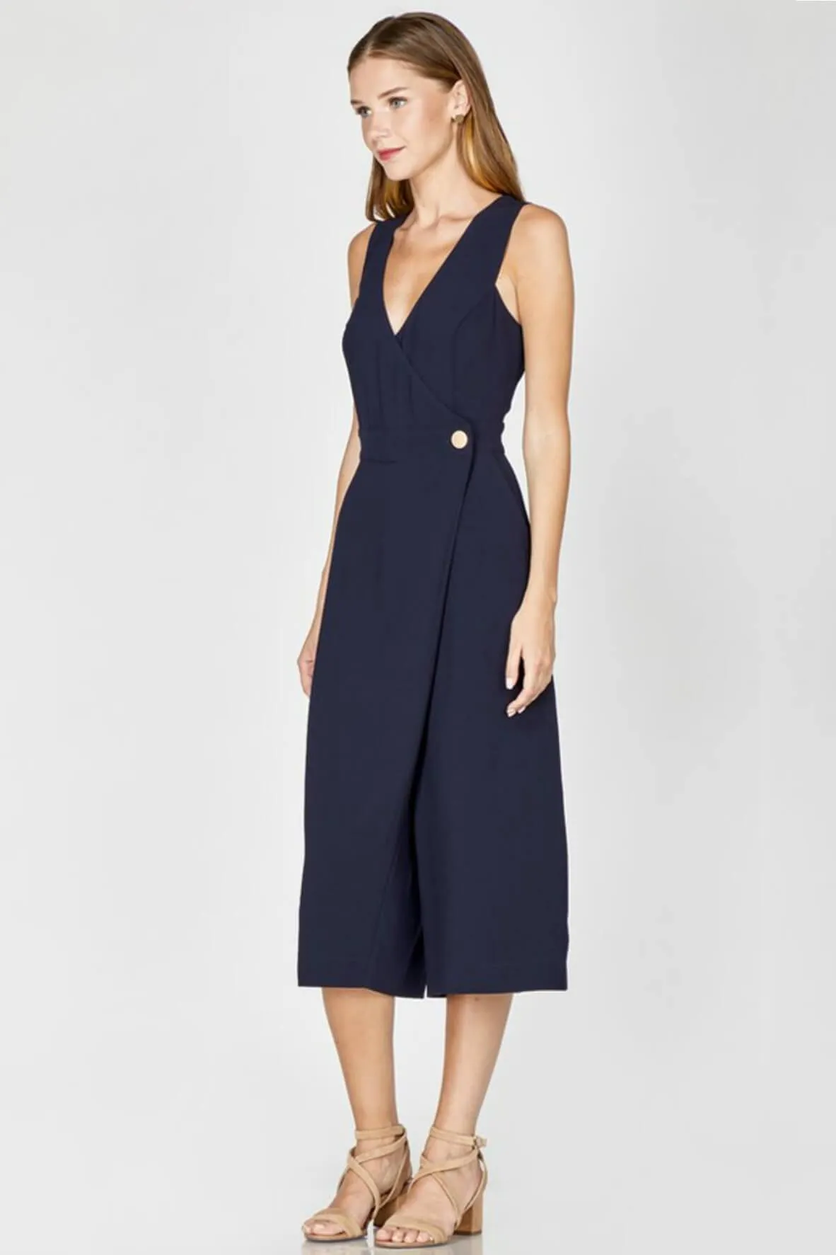 Aspen Woven Side Button Culotte