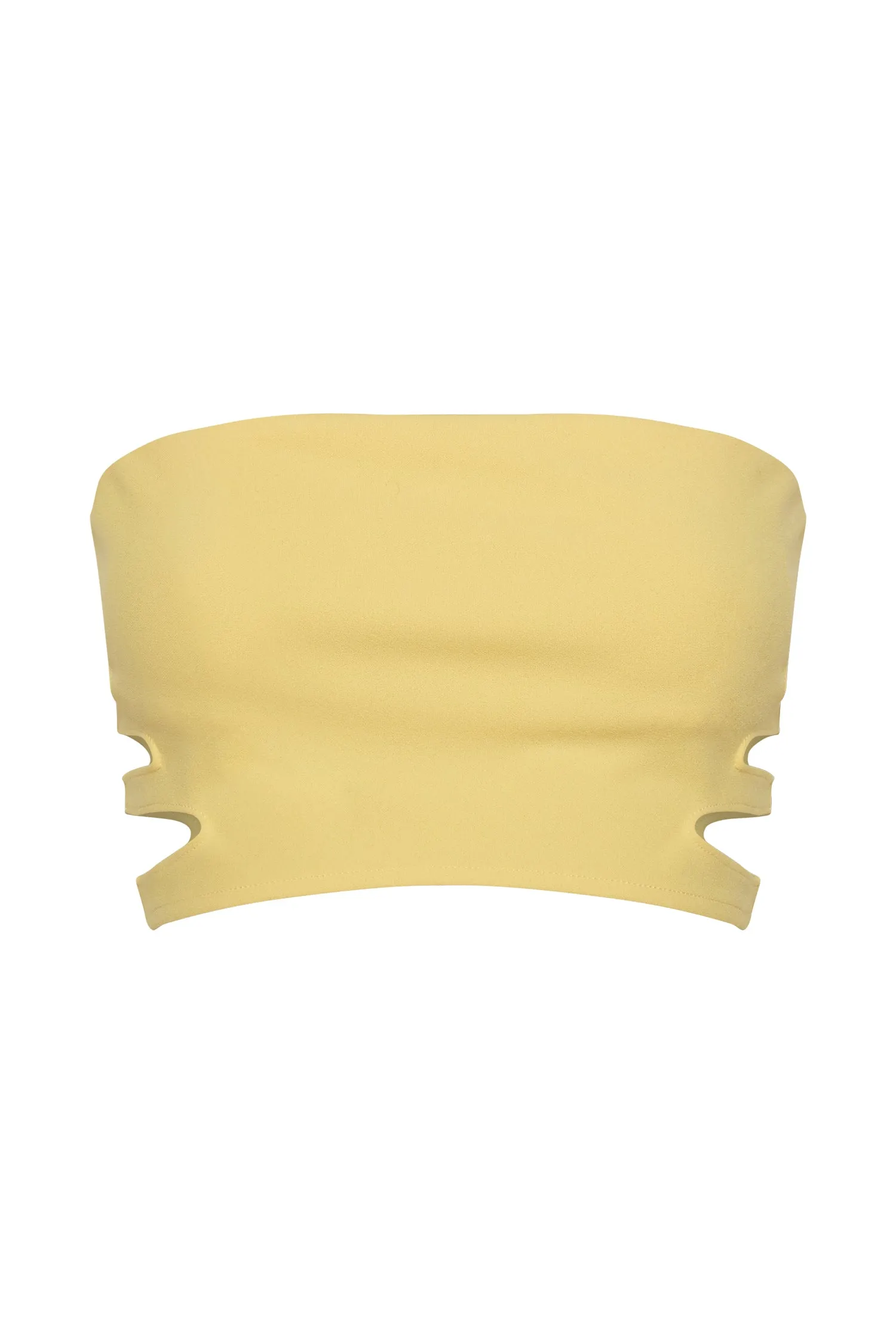 Audrina Cut Out Bandeau Top - Yellow