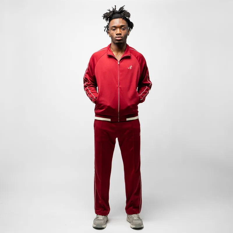 Awake NY Star 'A' Embroidered Track Pant - Merlot