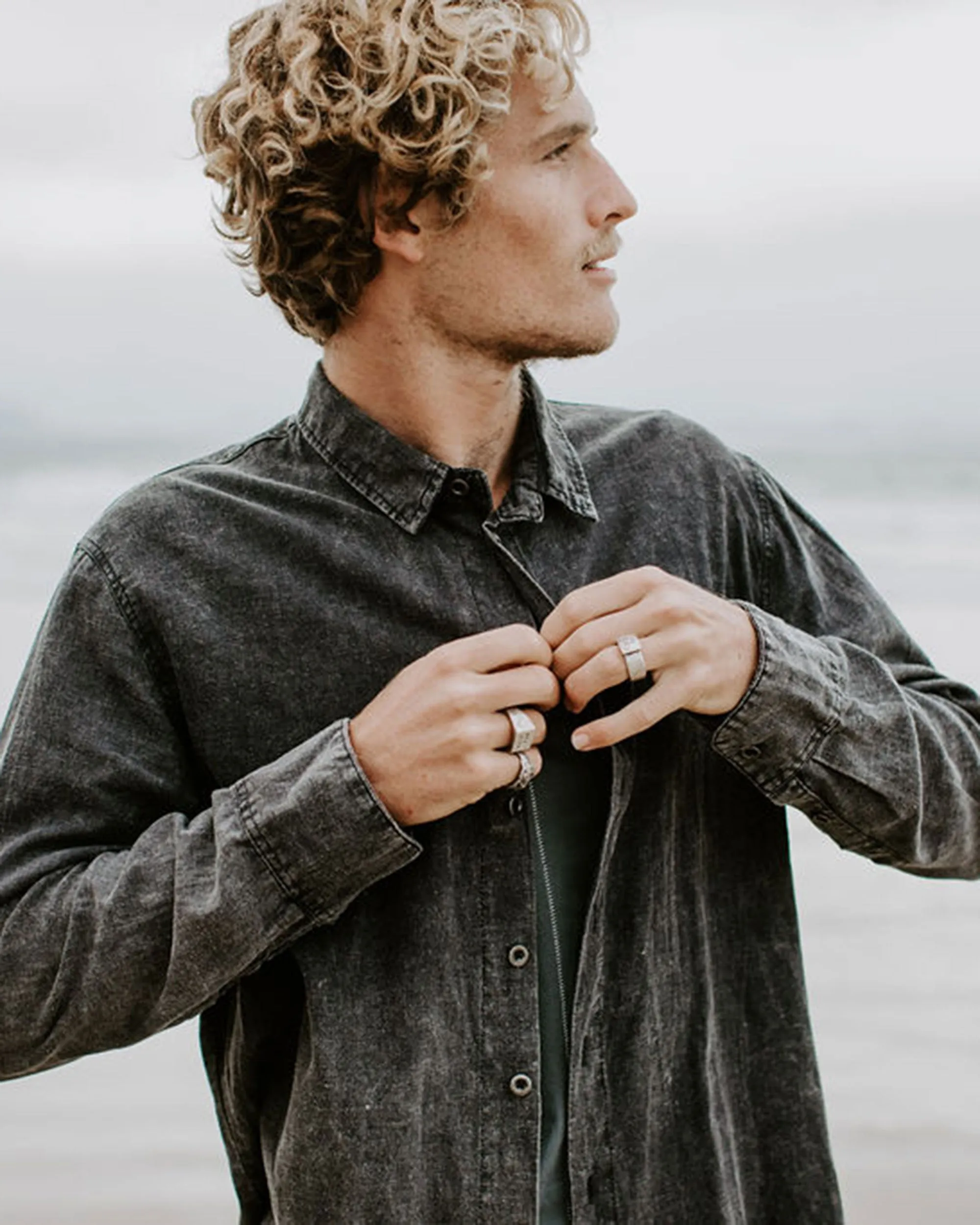 Axial Linen Shirt - Stone