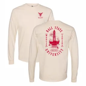 Ball State Cardinals Bell Tower Long-Sleeve Tee