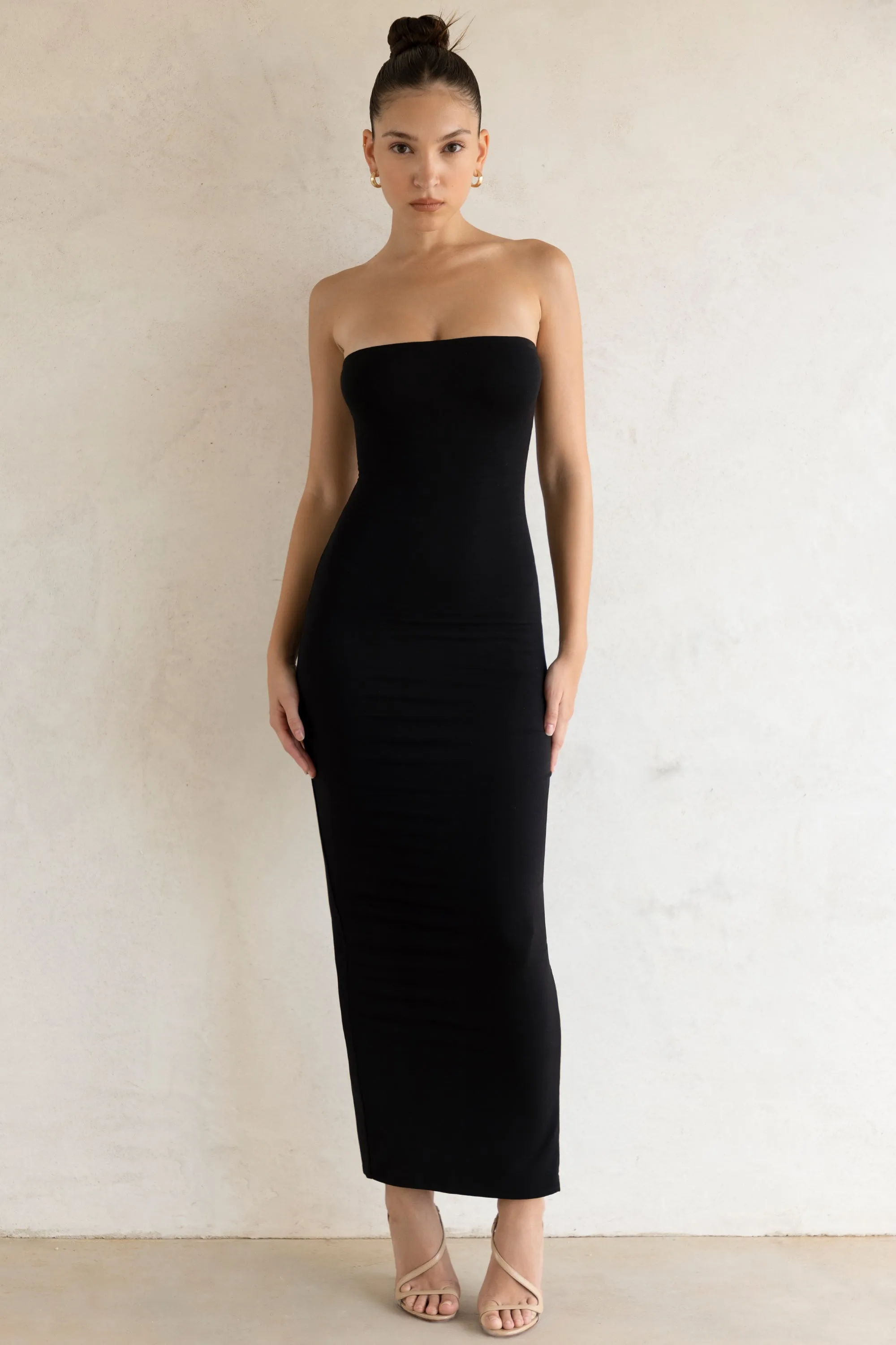 Bandeau Maxi Dress in Black