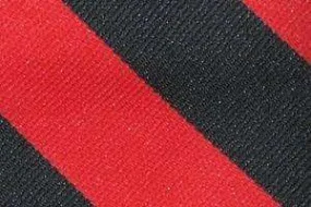 Bar Stripe Necktie 57 Inch Uniform Ties- 6-Pack 813 Black/Red