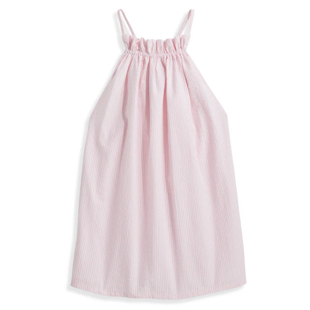 Beckett Dress | Pink Seersucker Stripe (12, 14)