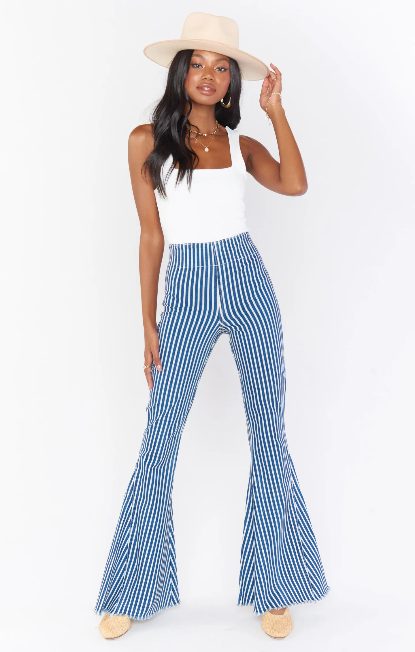 Berkeley Bells Short ~ Blue Coast Stripe