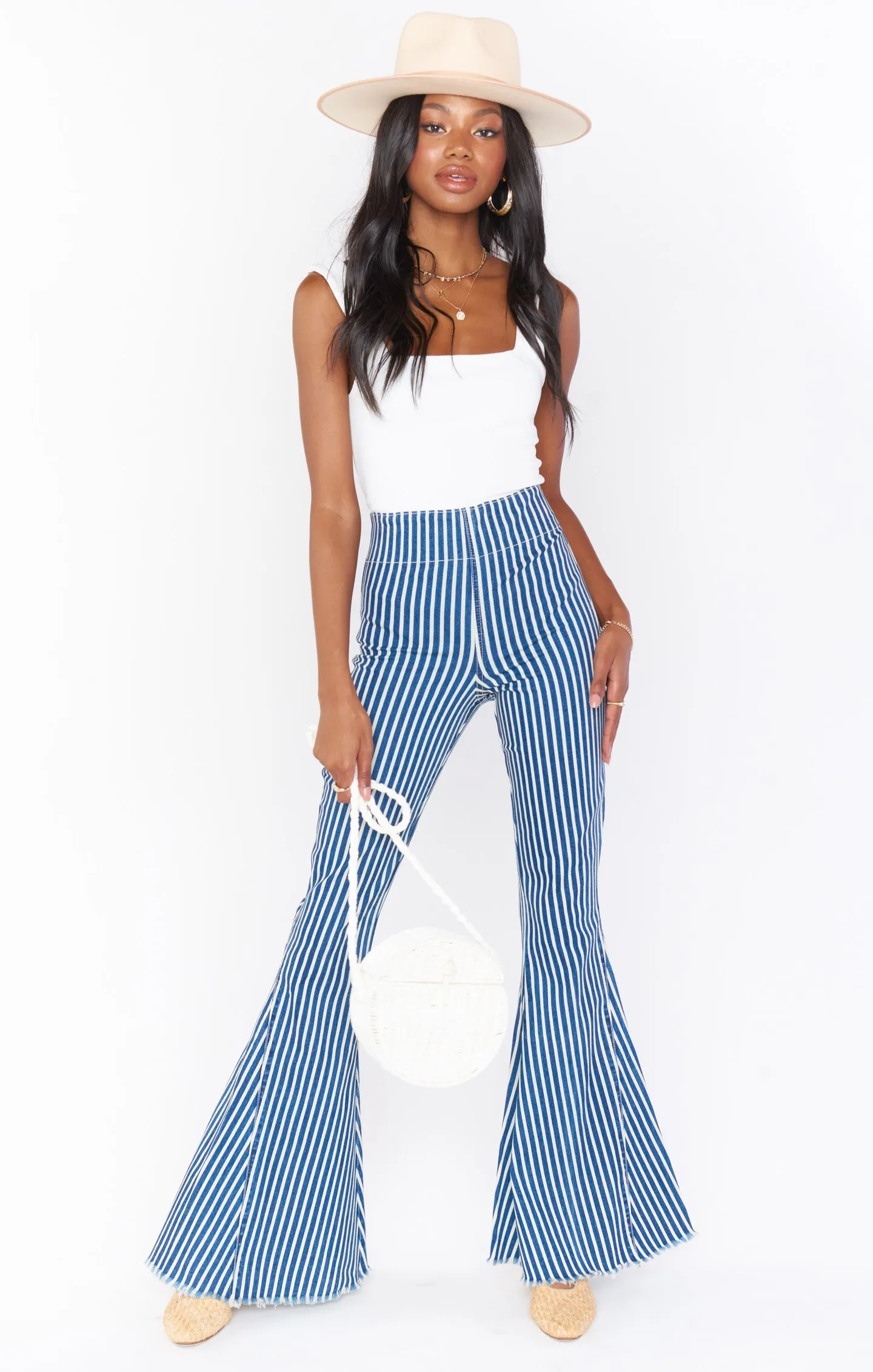 Berkeley Bells Short ~ Blue Coast Stripe