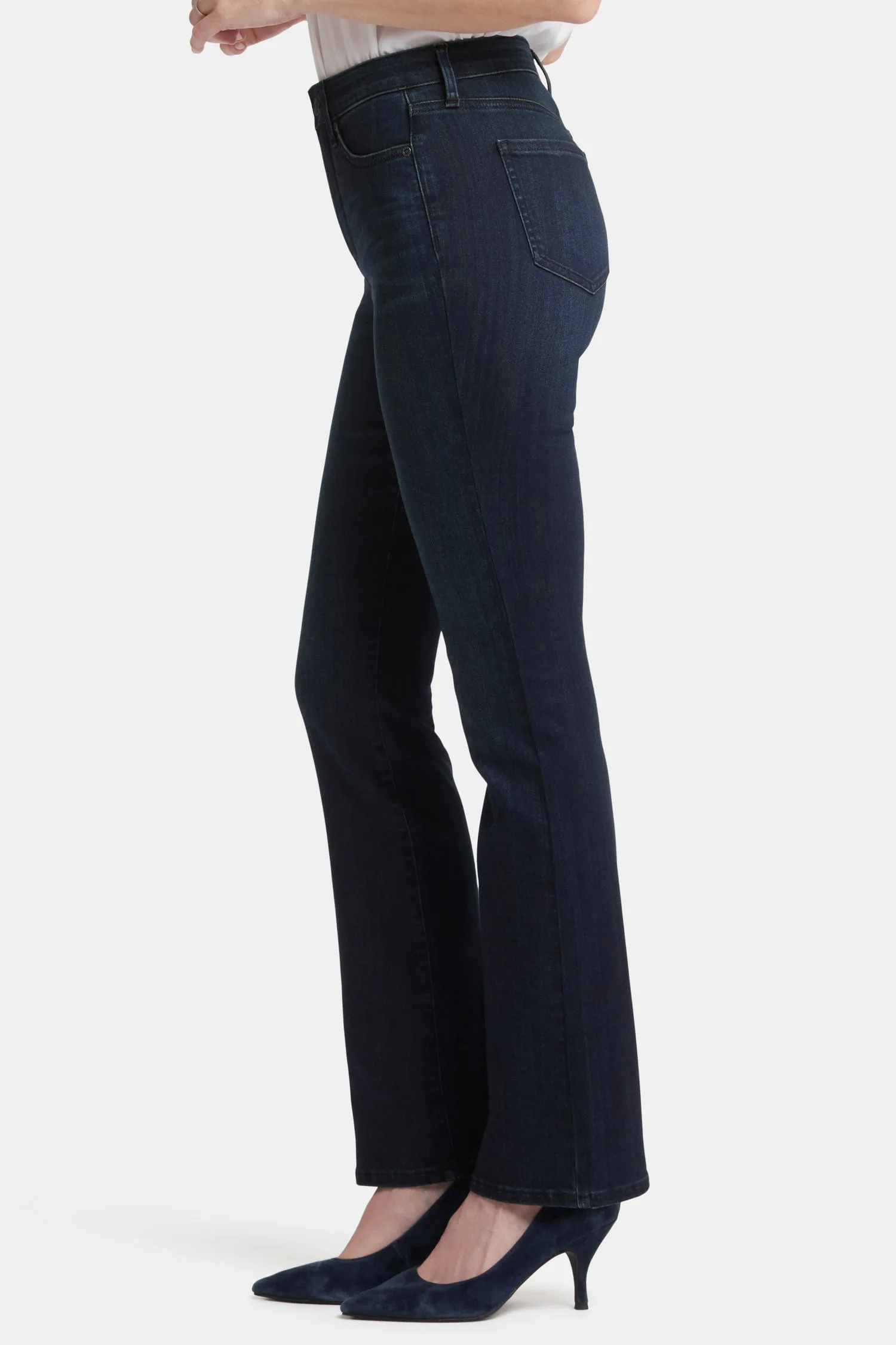 Billie Mini Bootcut Jeans In Petite - Obsidian Blue