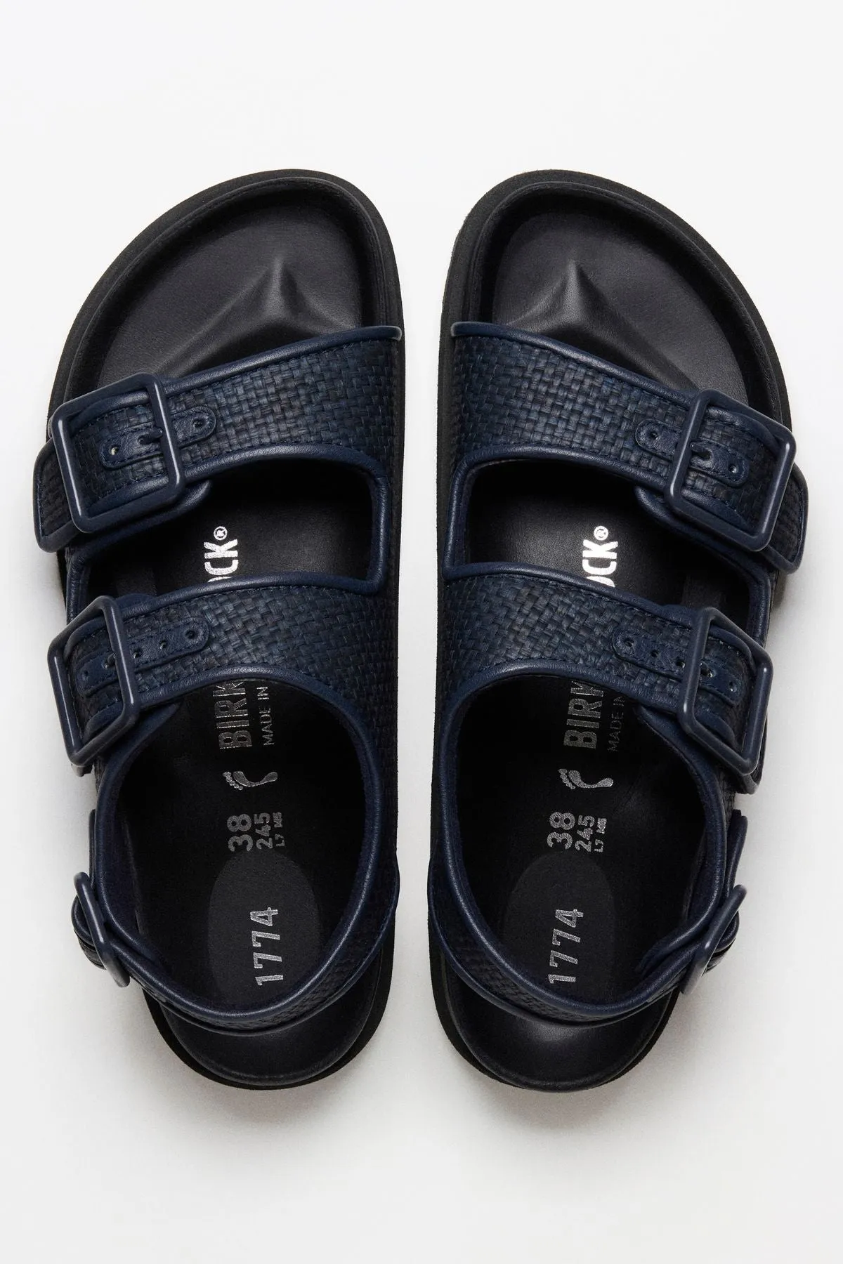 Birkenstock 1774 Milano Raffia - Dark Navy