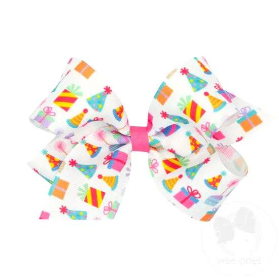 Birthday Party Print Med Bow