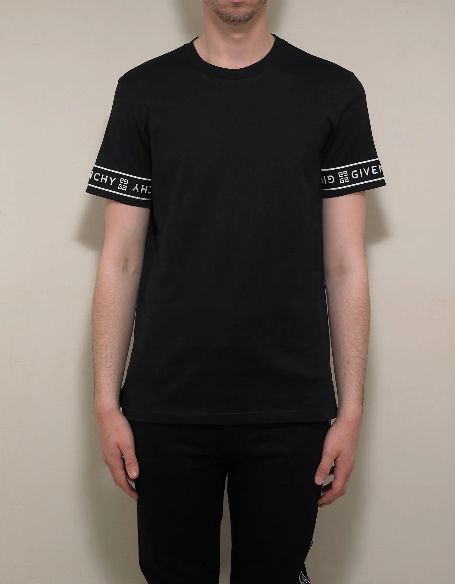 Black 4G Logo Trim Slim Fit T-Shirt -