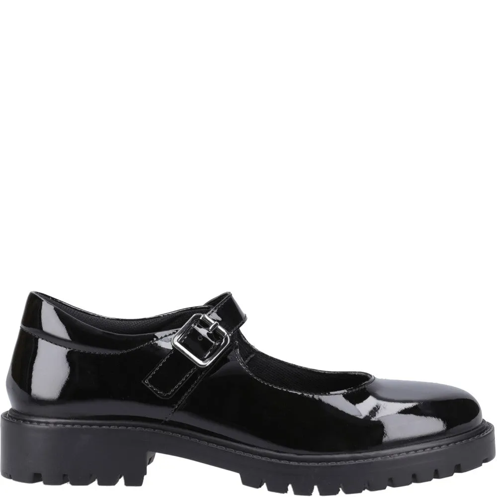 Black Aurora Patent Senior School Shoes