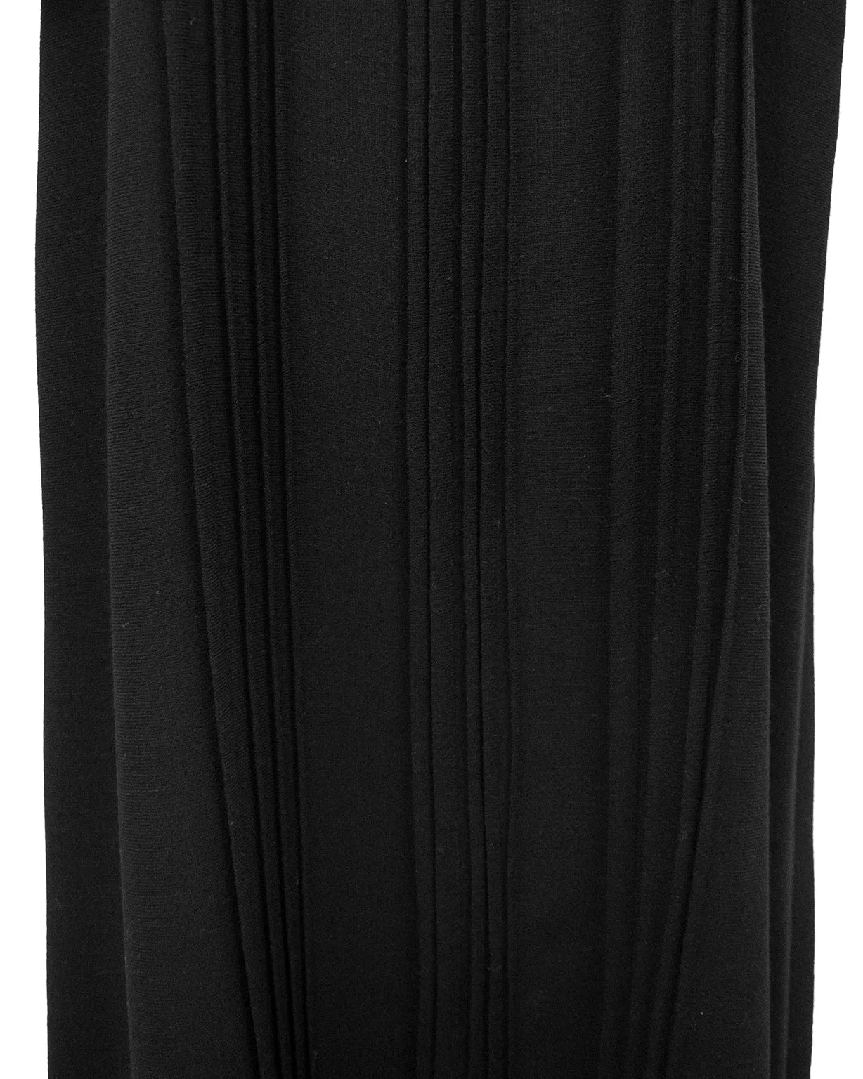 Black Chiffon and Wool Gown