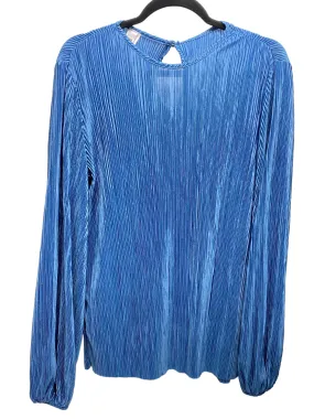 Blouse Long Sleeve By Clothes Mentor In Blue, Size: S