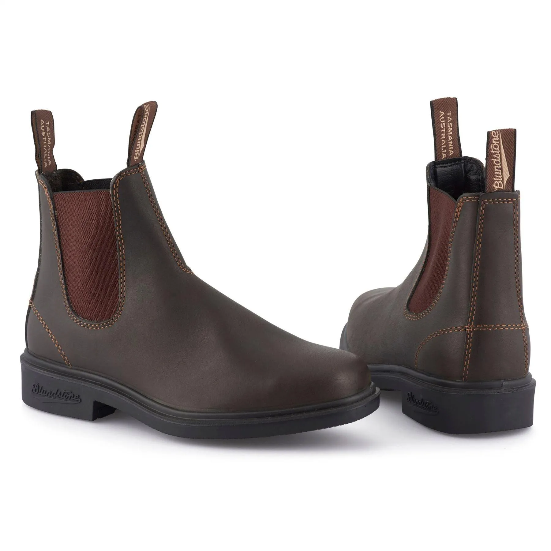 Blundstone 062 Stout Brown Leather Chiesel Toe Chelsea Boot