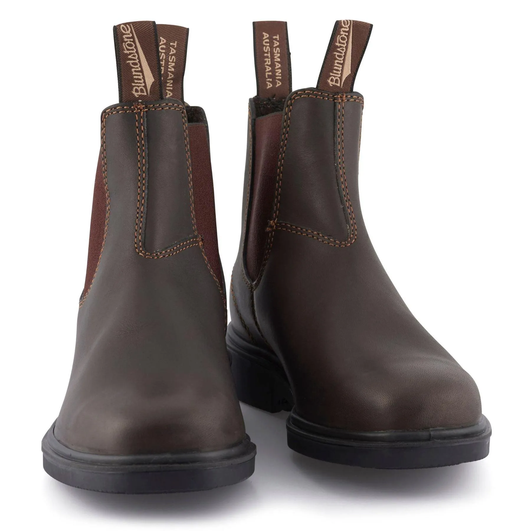 Blundstone 062 Stout Brown Leather Chiesel Toe Chelsea Boot