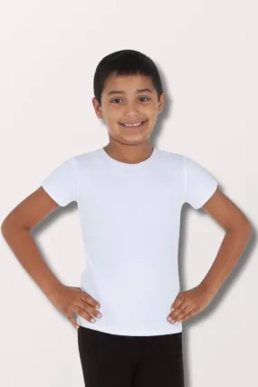 Boys Cotton Short Sleeve Fitted Shirt - White