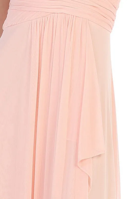 Bridesmaid Formal Prom Dress Halter Tie