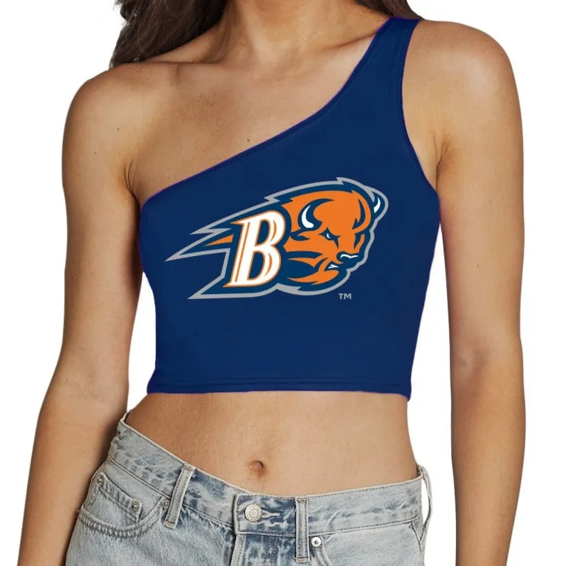 Bucknell Navy One Shoulder Top